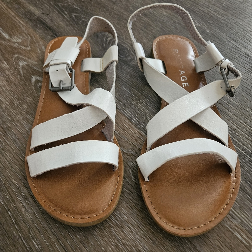 White sandals